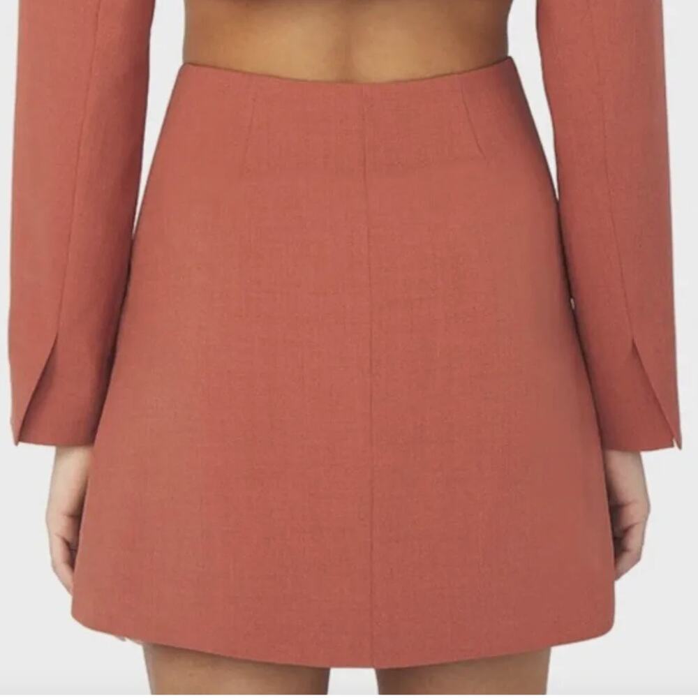 NWT WEWOREWHAT Asymmetrical Button Front Pocket Split Hem Blazer Mini Skirt XS - Picture 2 of 11